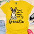 I just want to hang with my frenchie - V2 - Cute Elegant Caligraphy T-Shirt